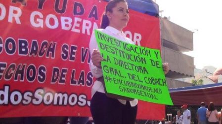 La trabajadora despedida del COBACH