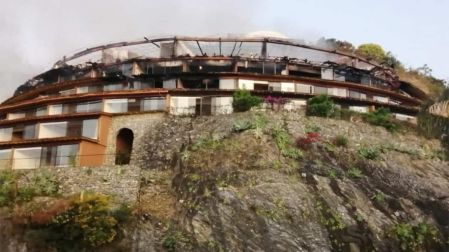 La madrugada de este lunes se registró alrededor de las 4:30 horas un incendio en el área de Spa del hotel El Santuario, ubicado en Valle de Bravo