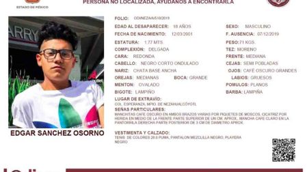 Ficha Alerta Odisea: Edgar Sanchéz Osorno