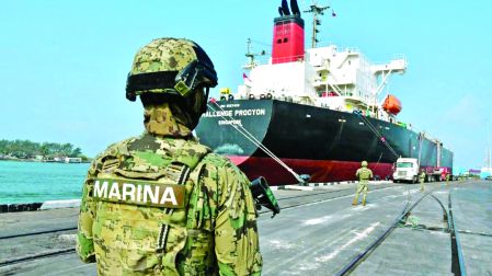 A fines de marzo de 2025, la Marina incautó 10 millones de huachicol fiscal en el puerto de Tampico, Tamaulipas.