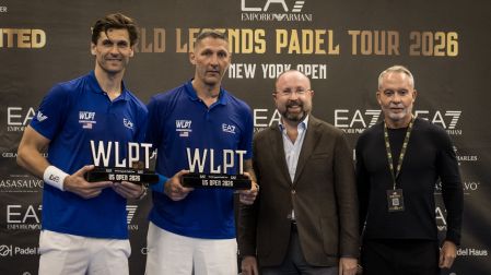 Fernando Llorente por tercera temporada está presente en el EA7 World Legends Padel Tour