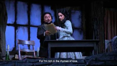 Rodolfo's Act I aria from Puccini's "La Bohème." Ramón Vargas (Rodolfo), Angela Gheorghiu (Mimì). Conductor: Nicola Luisotti. Production: Franco Zeffirelli. Clip taken from the 2008 Live in HD transmission.