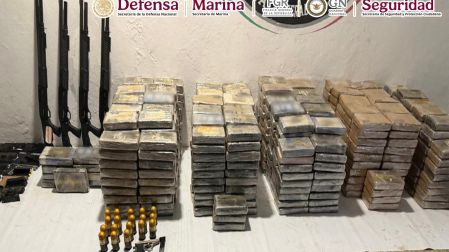 Droga asegurada en un inmueble en Tapachula, Chiapas