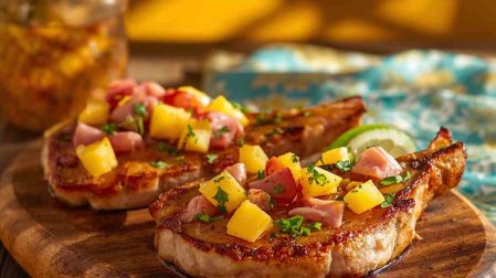 Receta de chuletas a la hawaiana
