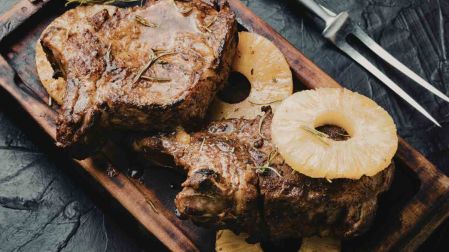 Receta de chuletas a la hawaiana