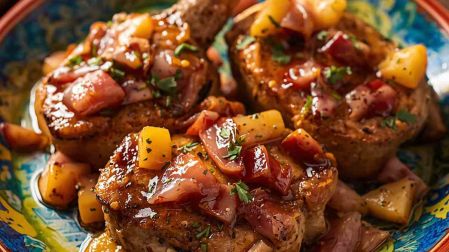 Receta de chuletas a la hawaiana