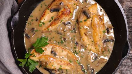 Pechugas de pollo en crema de chipotle