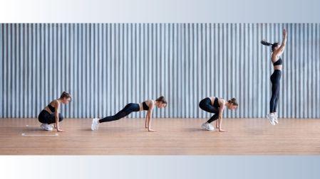 Rutina de burpees para tonificar el abdomen