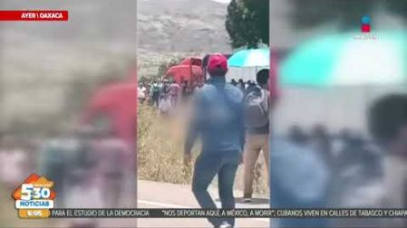 Maestros de la Sección 22 de la #CNTE protagonizaron una riña durante un bloqueo carretero en Oaxaca.