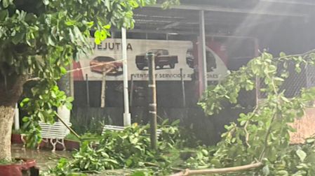 Estragos de las fuertes lluvias registradas en calles de Huejutla