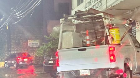 Estragos de las fuertes lluvias registradas en calles de Huejutla