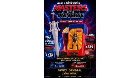 Cinépolis tendrá una palomera y el vaso en forma de espada de Amos del Universo.