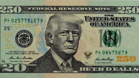 Trump ha compartido imágenes ficticias de billetes con su rostro en redes sociales.