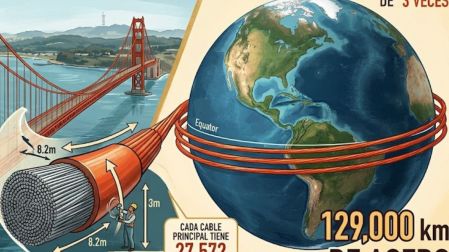 ¿Sabías esto del Golden Gate Bridge? Sus cables tienen suficiente acero para envolver la Tierra