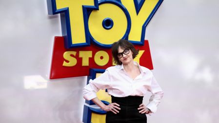 US actor Joan Cusack poses upon arrival to attend the red carpet for the UK launch event of the film 'Toy Story 5' in London on May 28, 2026. Henry NICHOLLS / AFP