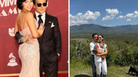 Christian Nodal y Ángela Aguilar juntos en concierto en CDMX