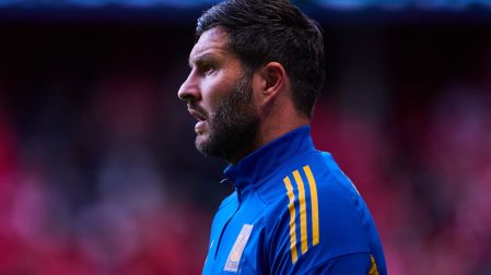 Gignac durante su entrenamiento con Tigres en la Final contra Toluca
