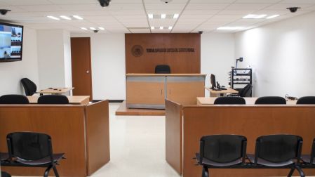 Instalaciones de las nuevas salas de juicios orales del Tribunal Superior de Justicia del Distrito Federa.