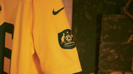 La camiseta de Australia tiene sus típicos colores amarillo y verde
