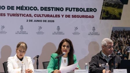 Ciudad de México a 2 de junio de 2026. Se presentó esta mañana el proyecto Estadio de México con el cual se busca promover el turismo en la entidad. Foto: Alejandro Aguilar