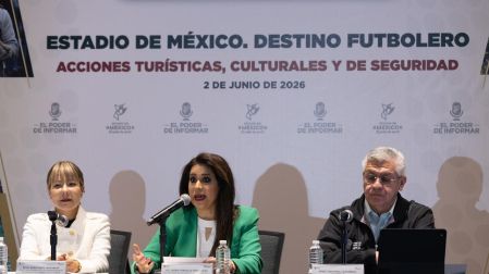 Ciudad de México a 2 de junio de 2026. Se presentó esta mañana el proyecto Estadio de México con el cual se busca promover el turismo en la entidad. Foto: Alejandro Aguilar
