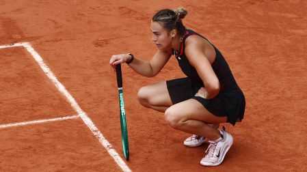 Sabalenka mostró signos de frustración