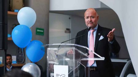 Jorge Vallejo, director general de BYD México, dijo que se encuentran en un momento de gran crecimiento.