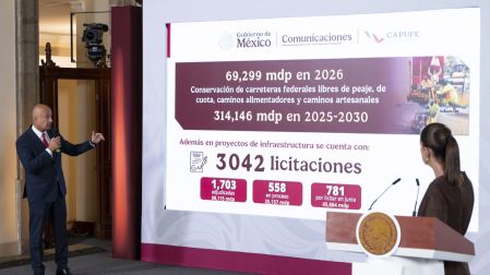El Programa Nacional de Conservación de Carreteras 2026 cuenta con una inversión de 50 mil millones de pesos.