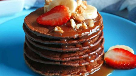 Receta de hot cakes de chocolate