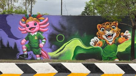Una situación similar ocurre en el catalogado “mural histórico más grande del mundo”, ubicado en la alcaldía Gustavo A. Madero.