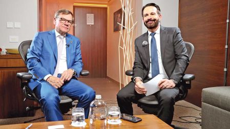 Johann Wadephul, ministro federal de Relaciones Exteriores de Alemania y Pascal Beltrán del Río.