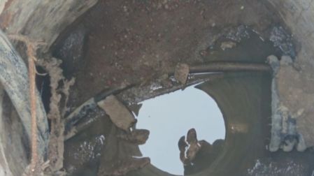 Sitio en el que se descubrió una toma clandestina de combustible