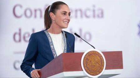 Conferencia de la presidenta Claudia Sheinbaum desde Palacio Nacional.