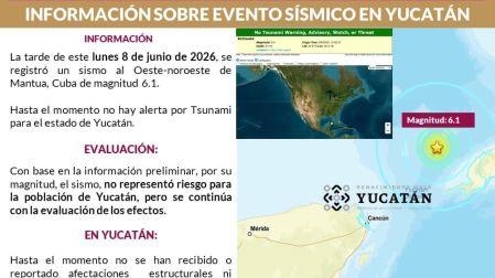Reporte del sismo en Yucatán
