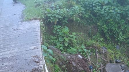 Deslave registrado en una carretera de Hidalgo