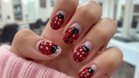 Uñas de catarina (Ladybug nails): 5 diseños que te traerán la buena suerte