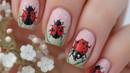 Uñas de catarina (Ladybug nails): 5 diseños que te traerán la buena suerte