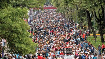 Marcha de la CNTE en la CDMX.