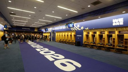 Vista del vestidor del estadio New York/New Jersey