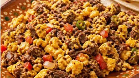 Receta de machaca con huevo