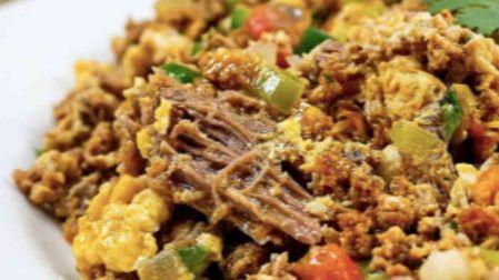 Receta de machaca con huevo