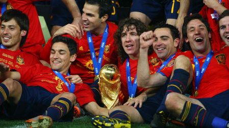 La Selección de España cuando fue campeona del mundo en 2010