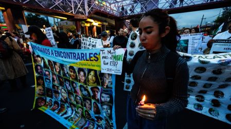 La marcha se detuvo y no pudo avanzar más allá de la intersección de la calzada de Tlalpan y el Viaducto