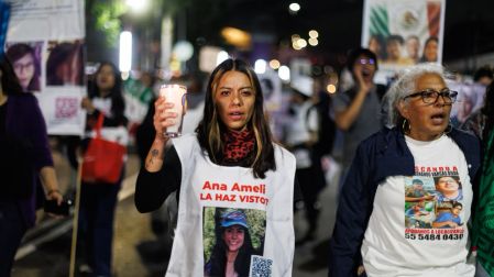 La marcha se detuvo y no pudo avanzar más allá de la intersección de la calzada de Tlalpan y el Viaducto