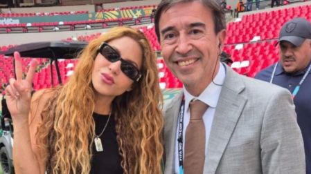 Benedetto logró tomarse una selfie con la intérprete de Dai Dai.