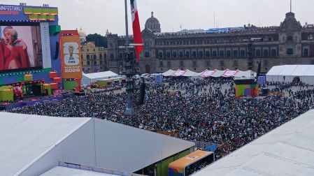 Así luce el Fan Fest en el Zócalo