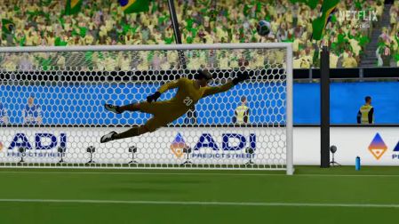 El videojuego del Mundial de Netflix recrea los partidos originales.