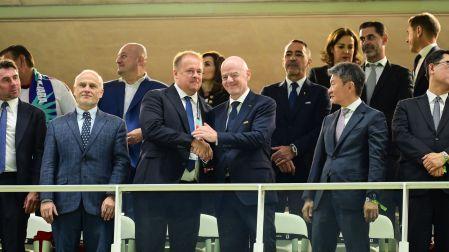 Gianni Infantino se hizo presente en los partidos de México Vs Sudáfrica y Corea del Sur Vs Chequia en el mismo día.