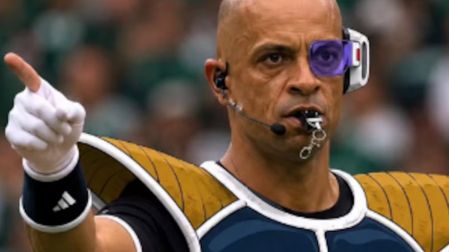 El árbitro Wilton Sampaio fue caracterizado como el personaje de Vegeta