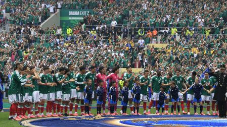 La selección mexicana en la ceremonia de inauguración